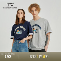 TeenieWeenie bear mens clothing 2021 summer new round neck short-sleeved T-shirt logo printing top tide