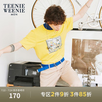 TeenieWeenie Bear mens T-shirt summer fashion Korean version Casual printing round neck short sleeve Xinjiang cotton