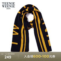 TeenieWeenie Bear mens autumn and winter trend striped English letter scarf