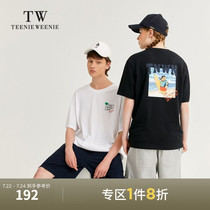 TeenieWeenie Bear mens short-sleeved 2021 summer Korean edition loose printing round-neck couple T-shirt tide