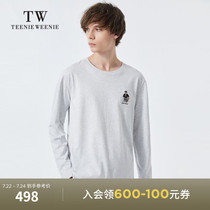 TeenieWeenie bear mens clothing 2021 autumn new cartoon embroidery long-sleeved round-neck T-shirt loose tide