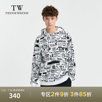 TeenieWeenie Bear mens spring Korean edition casual fashion printing couple hooded sweater Xinjiang cotton