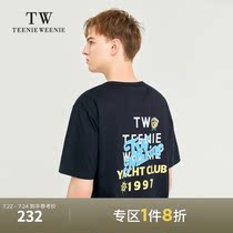 TeenieWeenie bear mens clothing 2021 summer new Korean edition loose printing round neck short-sleeved T-shirt tide