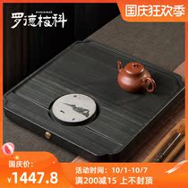 Rod Mico natural whole piece of black gold stone tea tray creative tea set tray household square drainage dry bubble table
