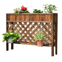 Anticorrosive wooden fence indoor outdoor wooden fence decoration balcony garden outdoor wooden flower stand restaurant partition fence