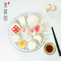  Toy buns soft simulation model fake steamed buns flower rolls dumplings custard buns steamer decoration props Kindergarten