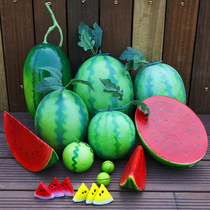 Simulation Watermelon Fruit Model Fake Plastic Kirin Melon Stage Background Decoration Shooting Furnishing Props Toddler Toys