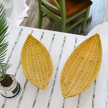 Sailing Vine Choreography Basket Home Hospitality Water Fruit Basket Dried Fruit Snack Iron Art Containing Basket Placed Decorative photographic props