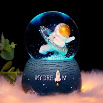 Interstellar Astronaut Crystal Ball Birthday Gifts for Boys Creative Premium Snowflake Music Music Box