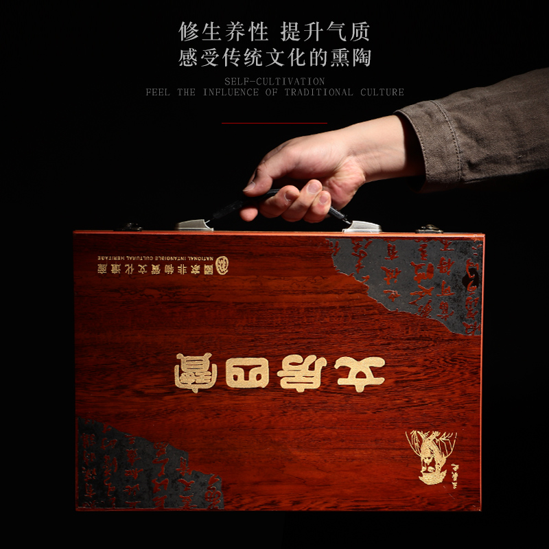 xuan yitang antique study four treasures set pen, ink, paper, inkstone, high-end adult, beginner, she inkstone, inkstone, thin gold body, calligraphy supplies, writing brush, handle, large, medium and small, regular script, creative writing good pen