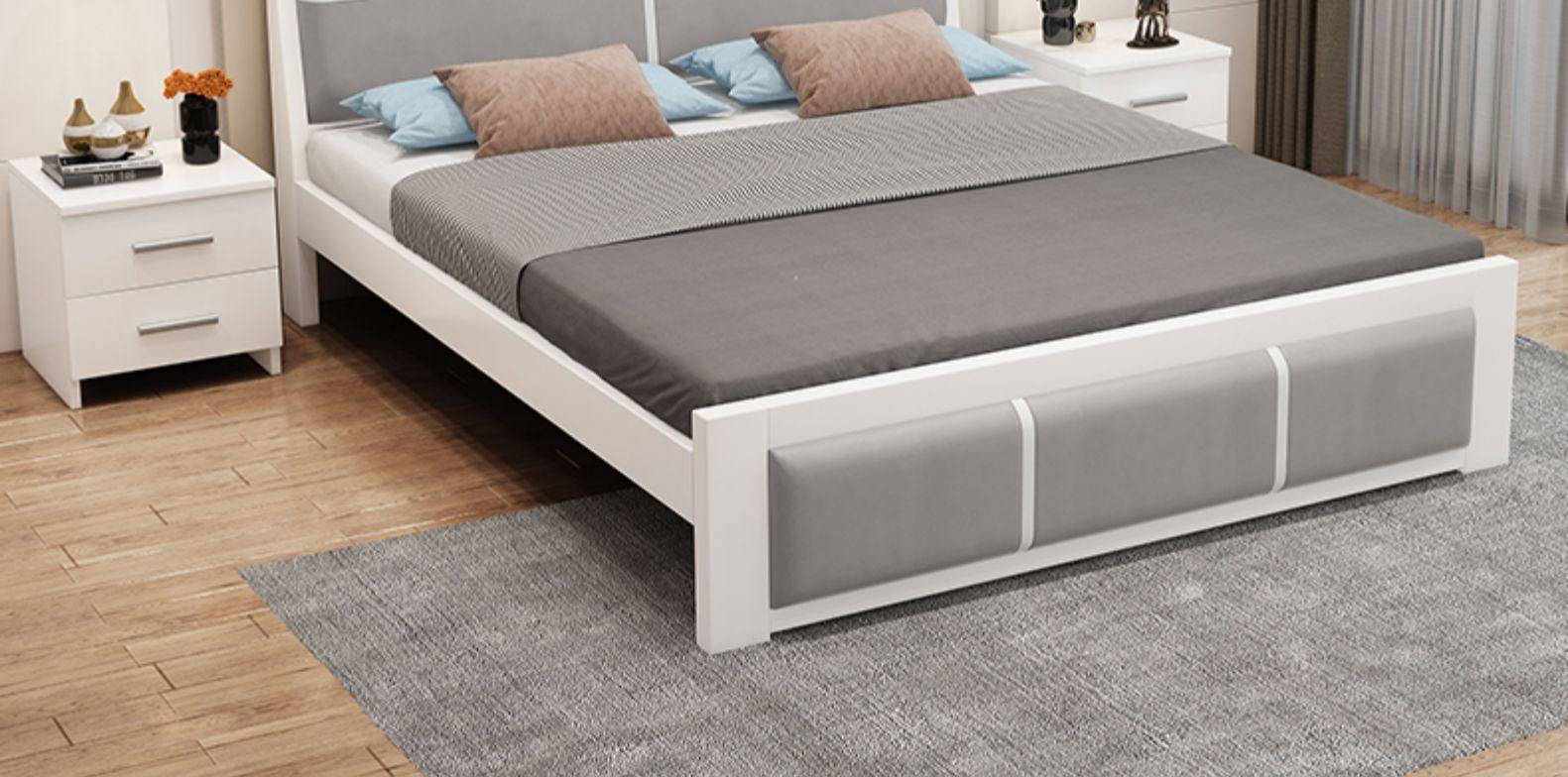 大床主卧小户型经济型布艺1米5实木床1.8米床现代简约双人床家用