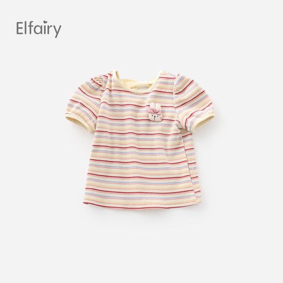 Elfairy Girl Striped Short Sleeve T-shirt Children's Cute Bow Top Baby Girl Summer Clothes Children's Clothes
Elfairy Girl Striped Short Sleeve T-shirt Children's Cute Bow Top Baby Girl Summer Clothes Children's Clothes