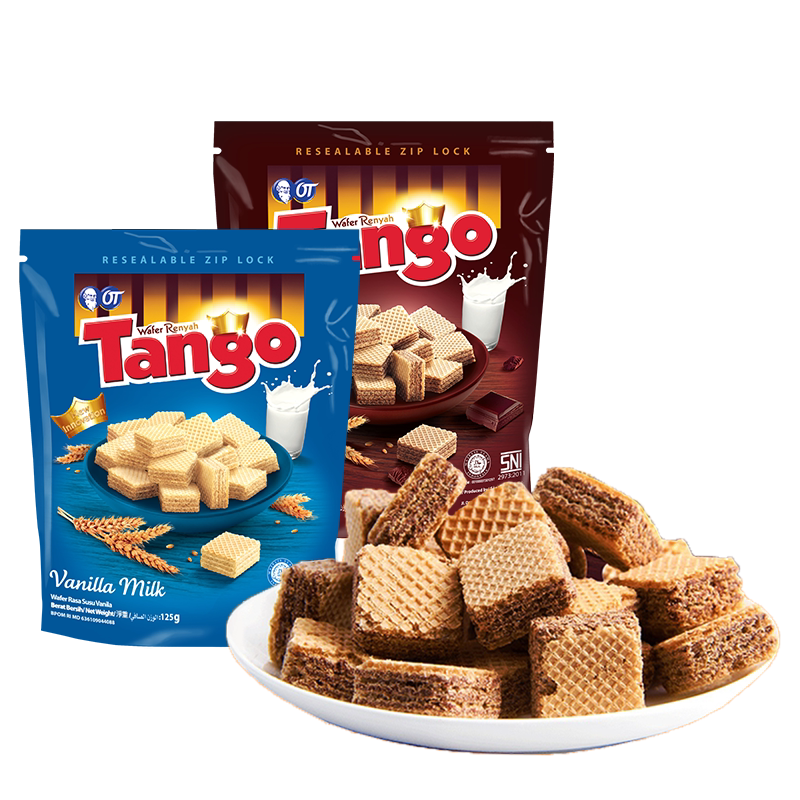 005元券已售27件推荐理由:tango印尼进口威化饼干,网红零食早晨袋装