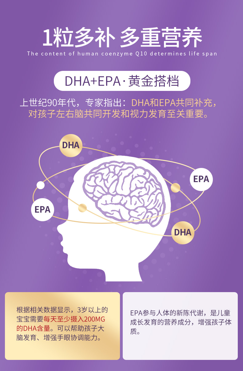 Noromega儿童DHA大脑鱼油软胶囊