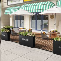 Rectangular Tank Pool Fencing Flower Pot Park Fence Balcony Outdoor Iron Art Flower Box Combined Outdoor Flower Bed Frame