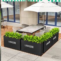 Flower Bed Rectangular Commercial Street Square Fence Sales Department Outdoor Flower Racks Iron Art Flower Box Combined Park Partition