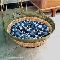 Cat Nest Rattan Choreographer Pussy Cat Nest Season Universal Cat Grab Board Cat Nest Hand Removable Washable Willow and Cat Litter