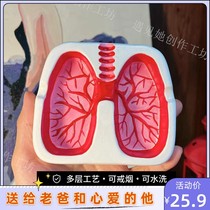 Lung shape ashtray creative personality cessation lung gel creative evening gift for boyfriend ashtray home living room
