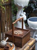 Retro Fittings Decorate Handy Candy Box Dry Fruit Atmospheric High-end Living Room Solid Wood Square Tea Selection Exquisite
