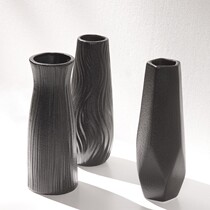 Black Ceramic Vase Dry Flower Flower Vase Vase Culture Creative Desktop Fittings Simply Modern Home Decoration
