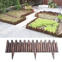 Garden stake fence outdoor courtyard solid wooden atmosphere decorated carbonized anti-corrosion wooden plug wooden fence