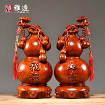Flower wooden hoist width household living room TV creativity decoration of red wood crafts opening gift