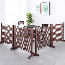 Anti-corrosion wooden fence telescopic fence Garden partition decoration wooden indoor movable fence Simple courtyard Outdoor