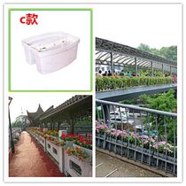 Customized saddle floral box pedestrian street outdoor flower pool PVC flower bar micro-foaming rectangular planting box
