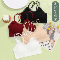 Mei back junior high school girl underwear student female sling chest no steel ring net red popular vest High School bra wear