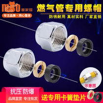 Gas stainless steel bellows nut gas pipe connector special nut for gas pipe 3 minutes 4 minutes 6 minutes