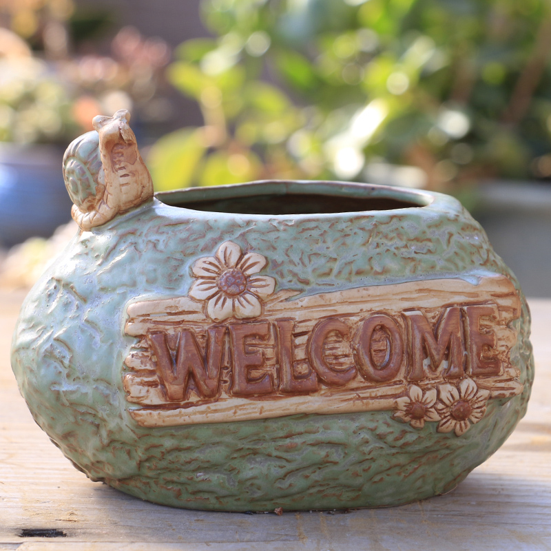 The Fleshy flower pot pottery indoor special offer a clearance package mail large Fleshy the plants potted coarse pottery creative move of large diameter