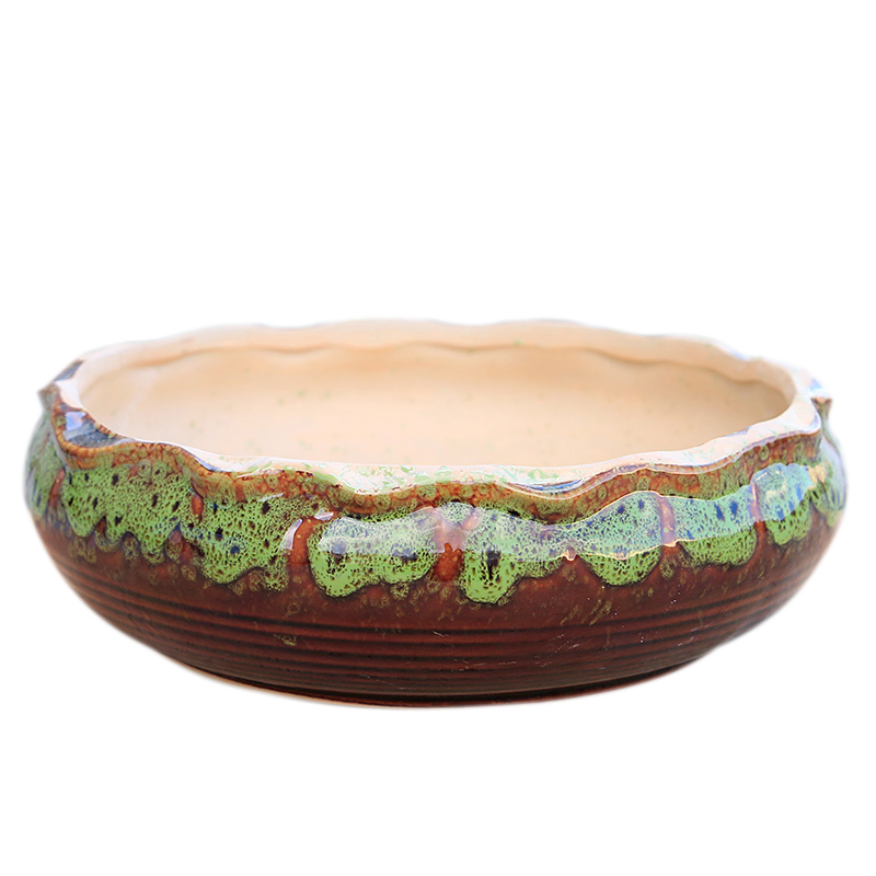 Creative move fleshy flowerpot ceramic package mail special offer a clearance coarse pottery breathable large - diameter large meat platter of the plants