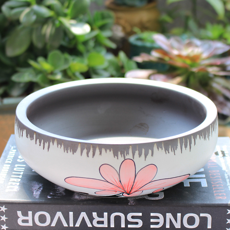 Large caliber platter Large ceramic purple sand coarse pottery breathable creative move special offer a clearance hand - made much meat big flower pot