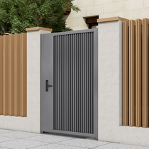 Rural Fence Yard Wall Iron Art Venetian gates Stainless Steel Courtyard Door Aluminum Art Villa Entrance single double open door Custom