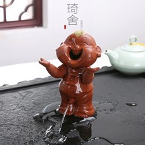 Bamboo Officer Tea Petty Piece Creative Purple Sand Small Monk Sand Clean Shad Clean Kung Fu Urine Child Tea Play
