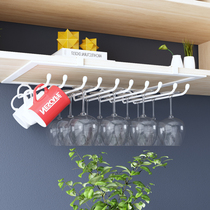 Free installation wine glass rack Wine glass rack upside down goblet rack Hanging bar wine glass rack Wine cabinet ornaments pylons