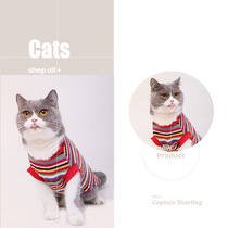 Kitty clothes autumn winter warm and young cat anti-fall fur pet cat cat winter clothing thickened sweater puppets British short Siamese cat