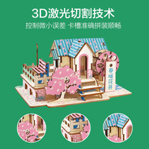 Childrens puzzle three-dimensional 3d model boys and girls handmade DIY house baby early education puzzle development toy assembly