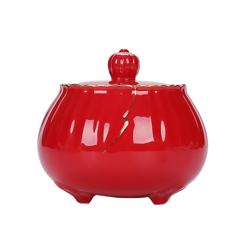 General packaging large tea pot ceramic seal tea storage tanks tea gift box custom logo