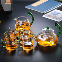 Light Mingxuan creative high temperature resistant glass Teapot Thickened Teapot Glass Tea Maker Household Kung Fu Teapot set