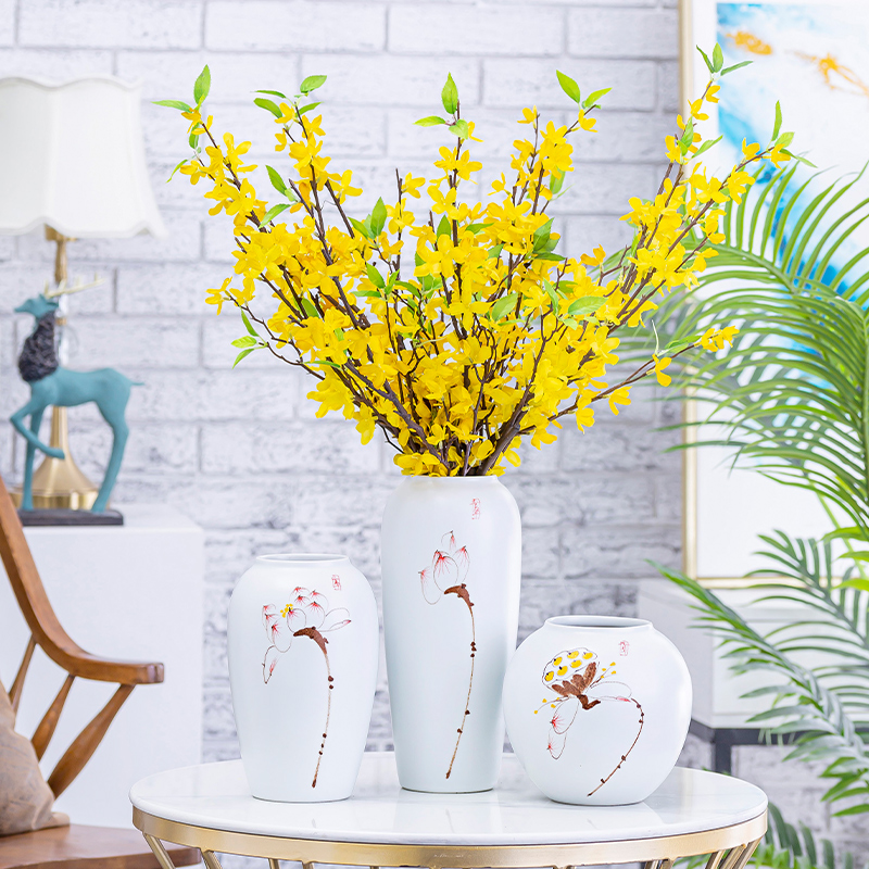 Jingdezhen dry flower vases, ceramic furnishing articles flower arranging Chinese I and contracted creative home sitting room adornment porcelain