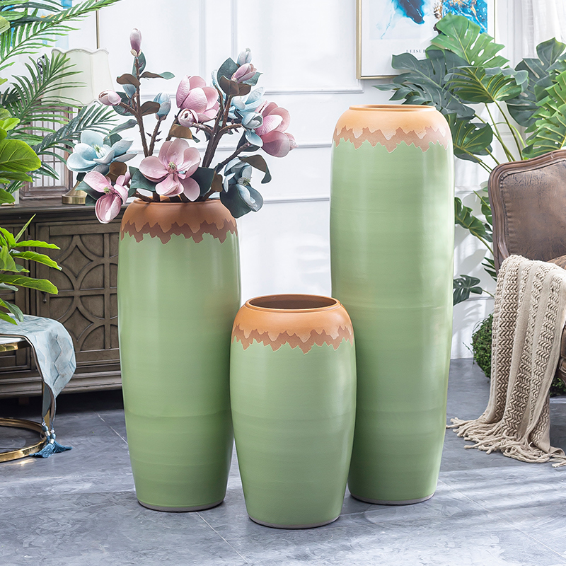 The Big vase furnishing articles sitting room ground of modern Chinese style flower dried flowers home sitting room villa hotel ceramic POTS