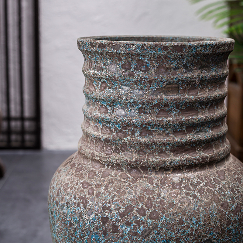 Jingdezhen manually restoring ancient ways is archaize of coarse pottery unearthed dry flower vase meaty plant flower pot zen home stay facility