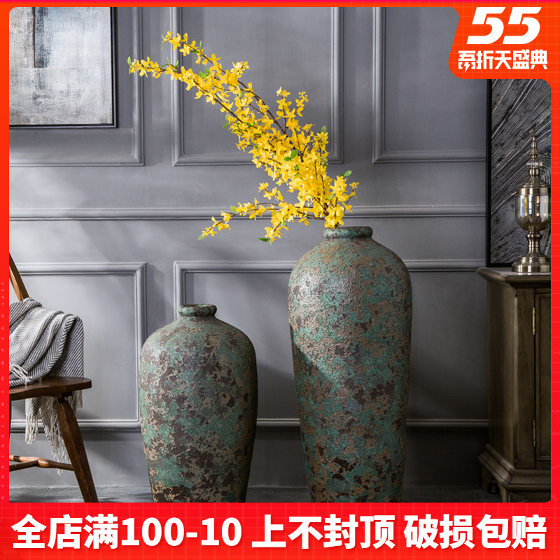 Jingdezhen ceramic vase landing restoring ancient ways do old flower arrangement sitting room adornment small name plum bottle furnishing articles pottery by hand