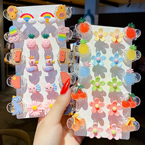15 pack cartoon small grab clip childrens cute hairpin headdress Girl baby princess hairpin flower hair accessory