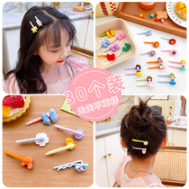 Candy color clip children hairclip does not hurt hair Summer Girl hair card Net red baby clip headdress broken hairclip