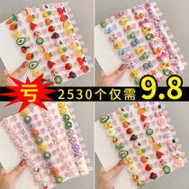 Childrens hairpin female child cute cartoon hairpin Princess baby clip headdress Rainbow duckbill clip hair accessories