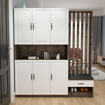 Door porch cabinet simple modern partition cabinet large capacity shoe cabinet home clothes and hats multi-function lockers