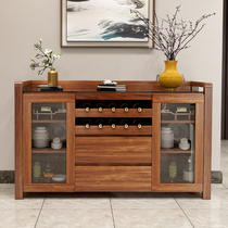 Side cabinet solid wood wine cabinet modern simple tea cabinet restaurant cabinet locker cupboard multifunctional cabinet side cabinet