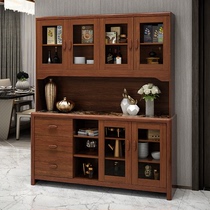 Solid wood sideboard modern minimalist home locker high cabinet multifunctional tea cabinet Kitchen restaurant side cabinet